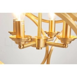 Puur messing rustieke lodge hanglamp in Scandinavische stijl