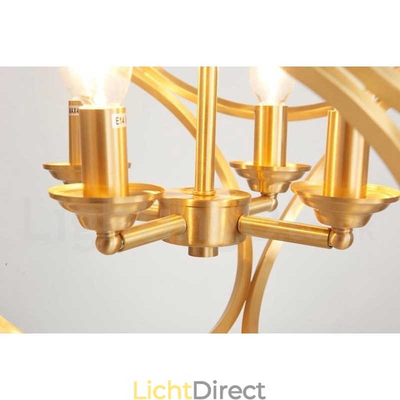 Puur messing rustieke lodge hanglamp in Scandinavische stijl