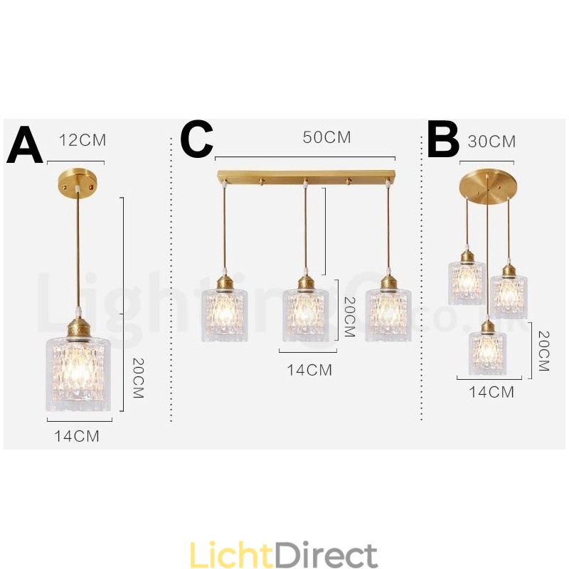 Puur messing rustieke lodge hanglamp in Scandinavische stijl met glazen kap