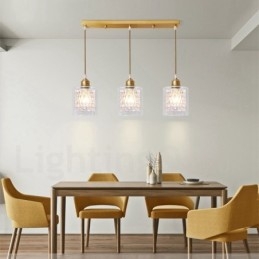 Puur messing rustieke lodge hanglamp in Scandinavische stijl met glazen kap
