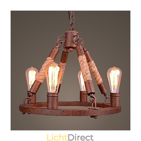 Vintage touw hanglamp loft creatieve industriële lamp Amerikaanse stijl decoratie Vintage touw hanglamp loft creatieve industriële lamp Amerikaanse stijl decoratie