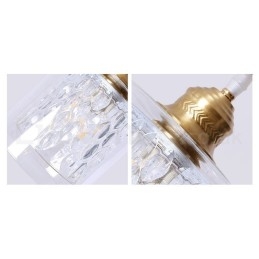Puur messing rustieke lodge hanglamp in Scandinavische stijl met glazen kap