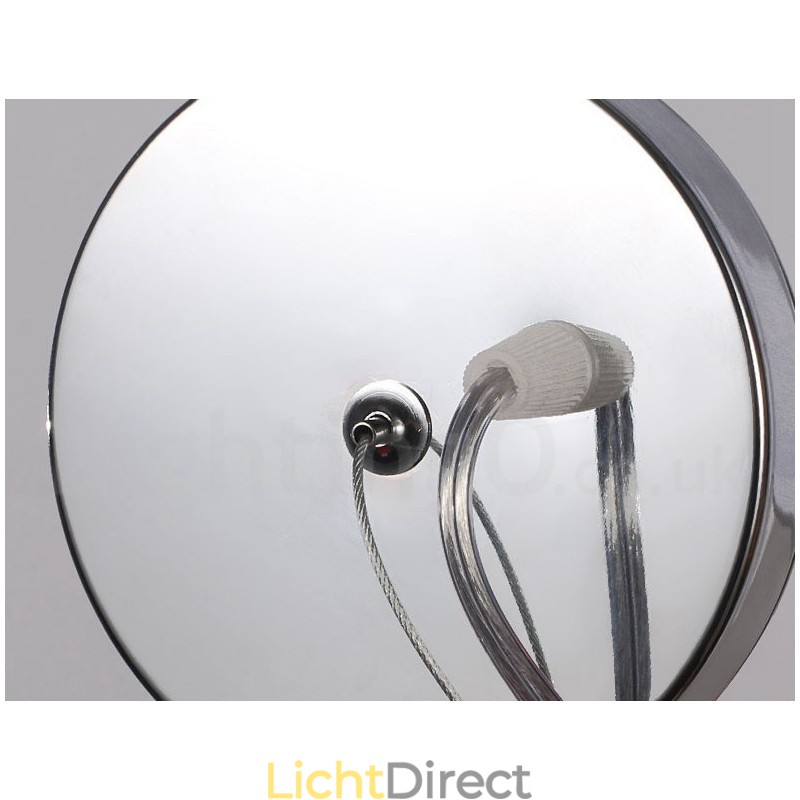 Aluminium kwastjes kroonluchter design hanglamp zilverkleur