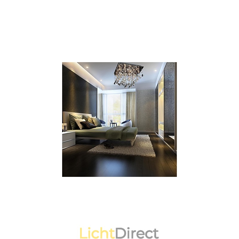 Traditionele klassieke kristallen chromen metalen kroonluchter