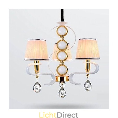 Stoffen kroonluchter 3-lichts moderne minimalistische hoogwaardige lamp