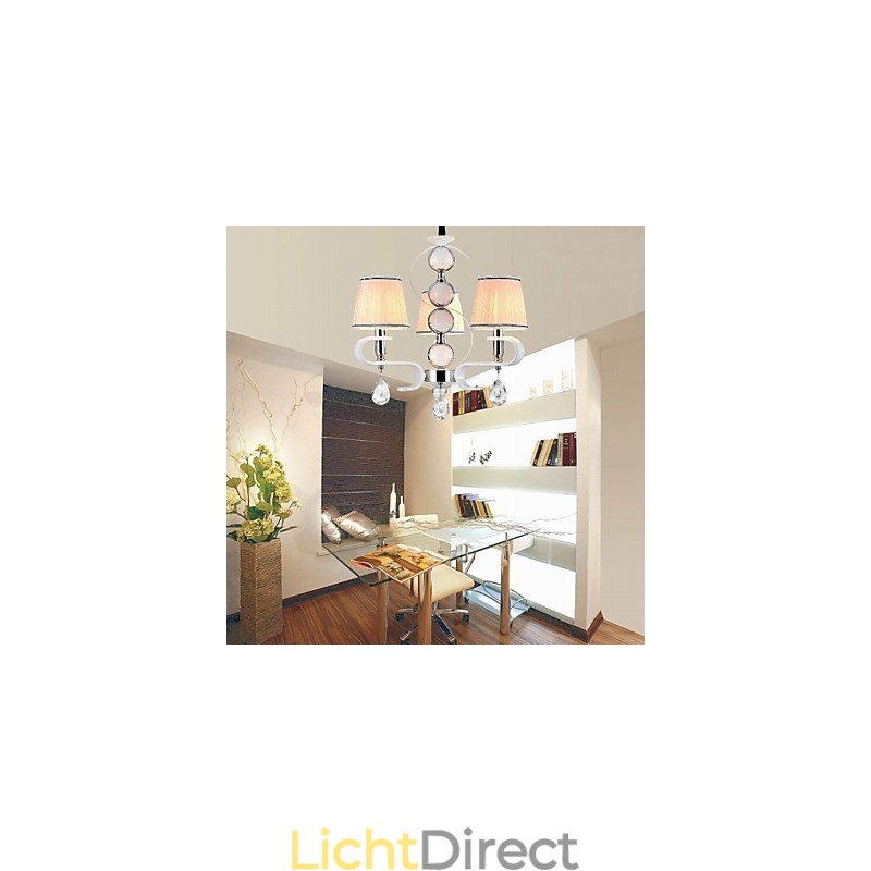 Stoffen kroonluchter 3-lichts moderne minimalistische hoogwaardige lamp
