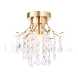 Puur messing rustieke lodge Scandinavische stijl plafondlampen met kristallen