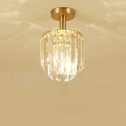 Puur messing rustieke lodge Scandinavische stijl plafondlampen met kristallen