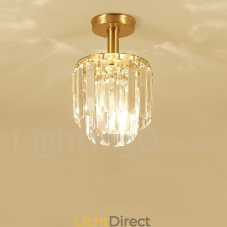 Puur messing rustieke lodge Scandinavische stijl plafondlampen met kristallen Puur messing rustieke lodge Scandinavische stijl plafondlampen met kristallen