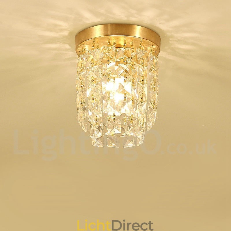 Puur messing rustieke lodge Scandinavische stijl plafondlampen met kristallen