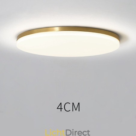 Messing ultradunne ronde dimbare moderne eigentijdse Scandinavische stijl plafondlampen met acryl kap kunnen ook als wandlamp worden gebruikt Messing ultradunne ronde dimbare moderne eigentijdse Scandinavische stijl plafondlampen met acryl kap kunnen ook als wandlamp worden gebruikt