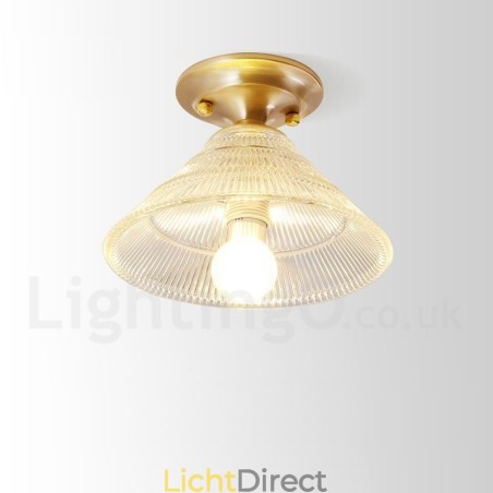 Puur messing rustieke lodge Scandinavische stijl plafondlamp met glazen kap Puur messing rustieke lodge Scandinavische stijl plafondlamp met glazen kap