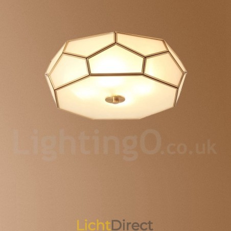 Puur messing rustieke lodge Scandinavische stijl plafondlamp met glazen kap Puur messing rustieke lodge Scandinavische stijl plafondlamp met glazen kap