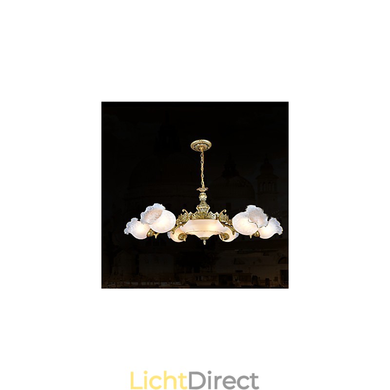 Traditionele klassieke vintage retro bronzen metalen kroonluchter