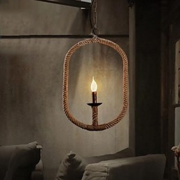 Retro 1 Lamp Hennep Touw Kroonluchter Retro Landelijke Stijl