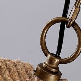 Retro 1 Lamp Hennep Touw Kroonluchter Retro Landelijke Stijl