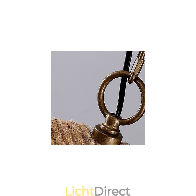 Retro 1 Lamp Hennep Touw Kroonluchter Retro Landelijke Stijl
