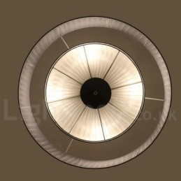 Drum 4-lichts hanglamp met stoffen kap