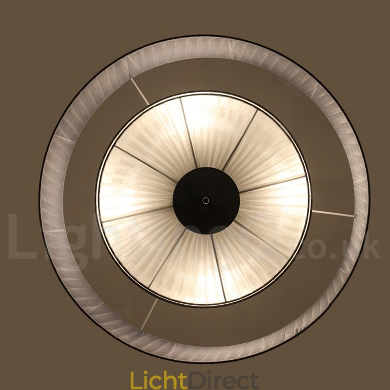 Drum 4-lichts hanglamp met stoffen kap