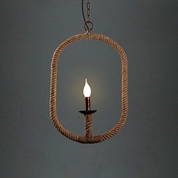 Retro 1 Lamp Hennep Touw Kroonluchter Retro Landelijke Stijl