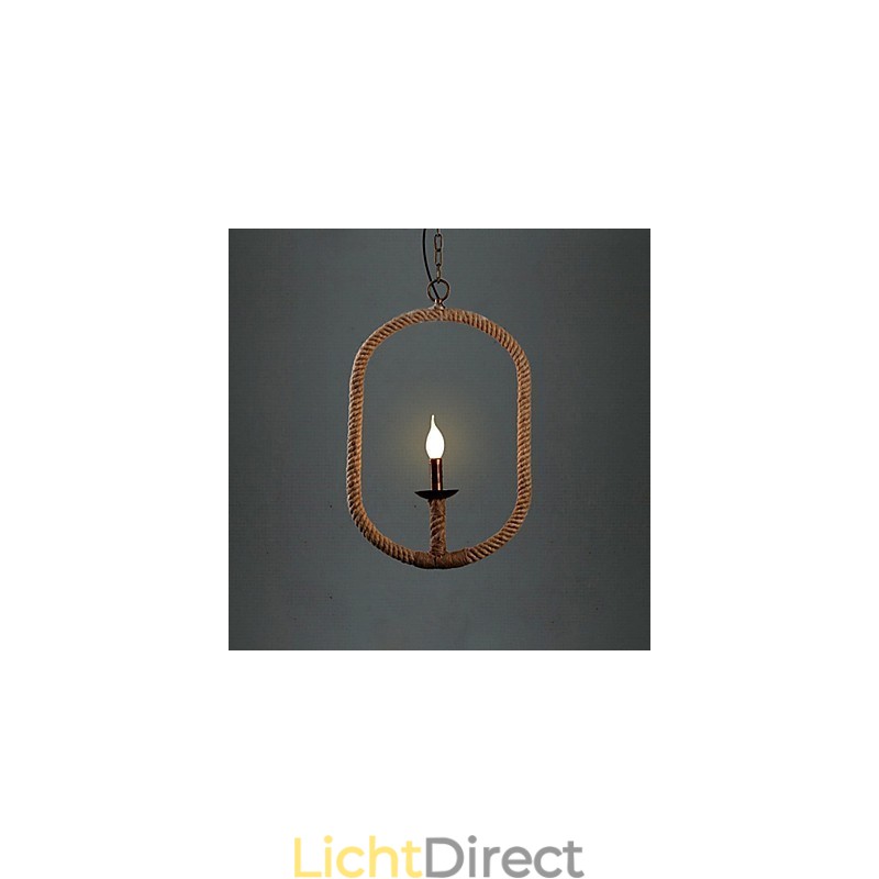 Retro 1 Lamp Hennep Touw Kroonluchter Retro Landelijke Stijl