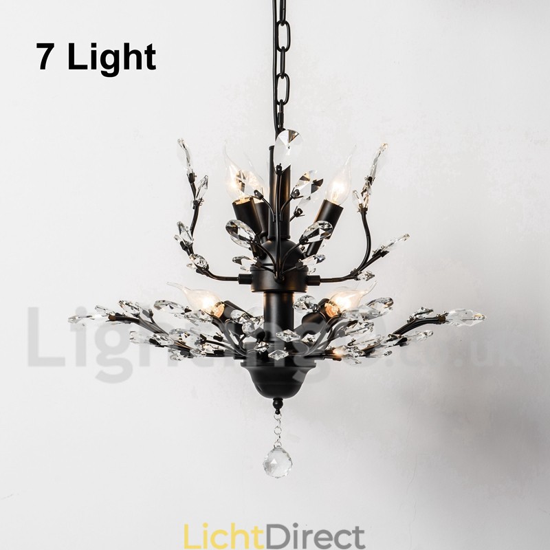 Kristallen ijzeren schilderij kroonluchter met kristallen moderne verlichtingslamp