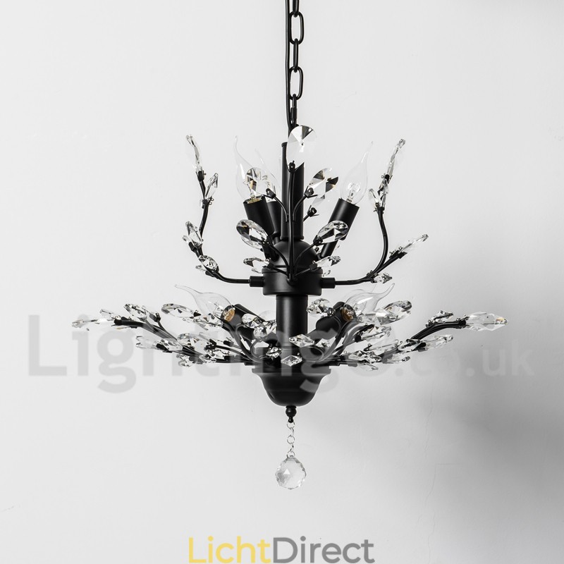 Kristallen ijzeren schilderij kroonluchter met kristallen moderne verlichtingslamp