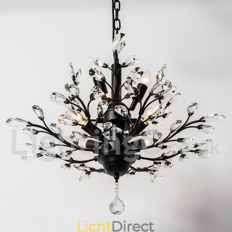Kristallen ijzeren schilderij kroonluchter met kristallen moderne verlichtingslamp