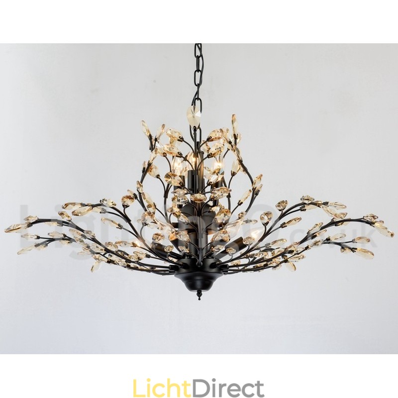 Kristallen ijzeren schilderij kroonluchter met kristallen moderne verlichtingslamp