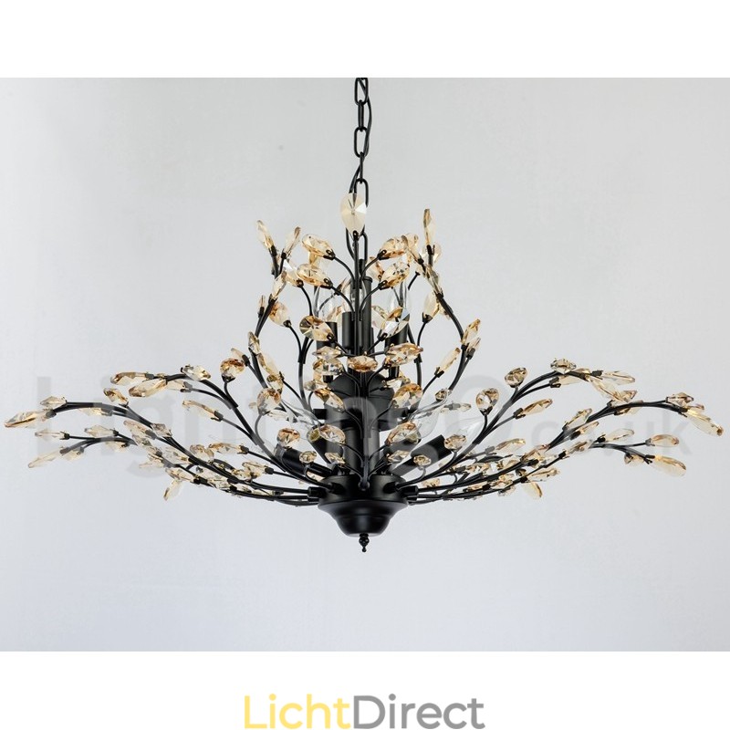 Kristallen ijzeren schilderij kroonluchter met kristallen moderne verlichtingslamp