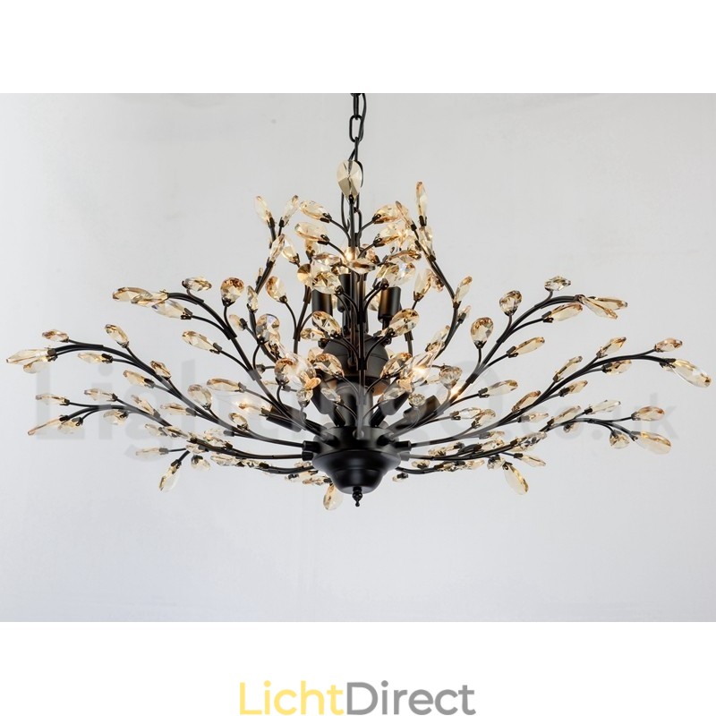 Kristallen ijzeren schilderij kroonluchter met kristallen moderne verlichtingslamp