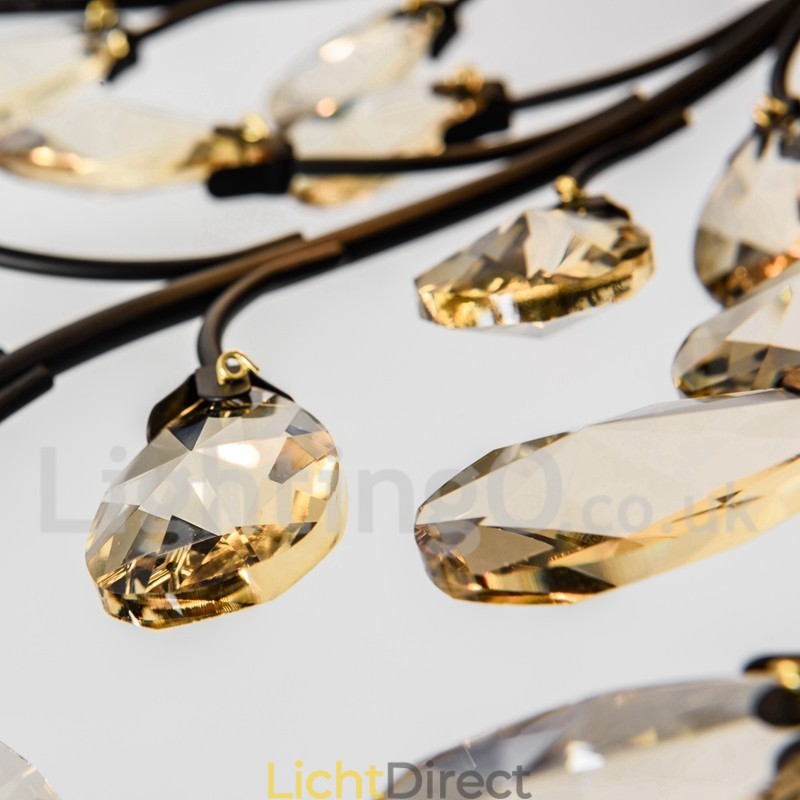 Kristallen ijzeren schilderij kroonluchter met kristallen moderne verlichtingslamp