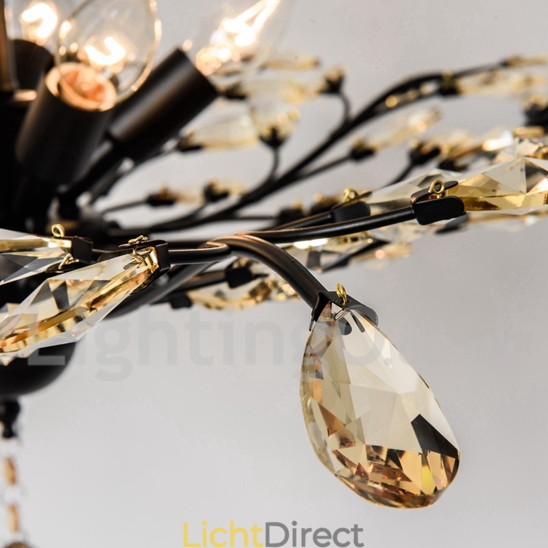Kristallen ijzeren schilderij kroonluchter met kristallen moderne verlichtingslamp
