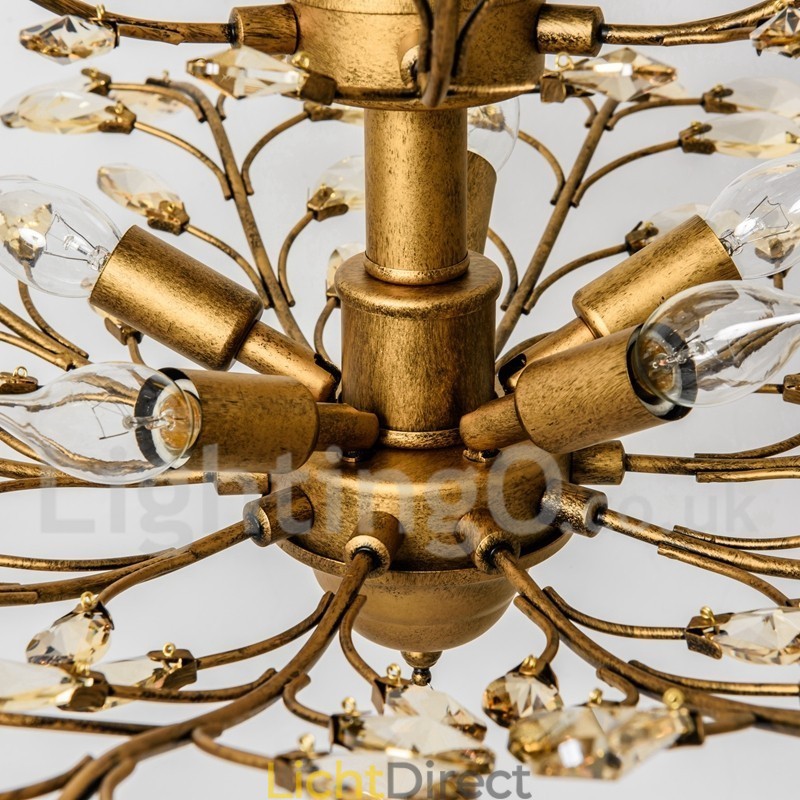 Kristallen ijzeren schilderij kroonluchter met kristallen moderne verlichtingslamp