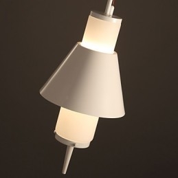 2-lichts mini-stijl moderne, eigentijdse metalen hanglamp