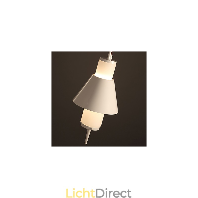 2-lichts mini-stijl moderne, eigentijdse metalen hanglamp