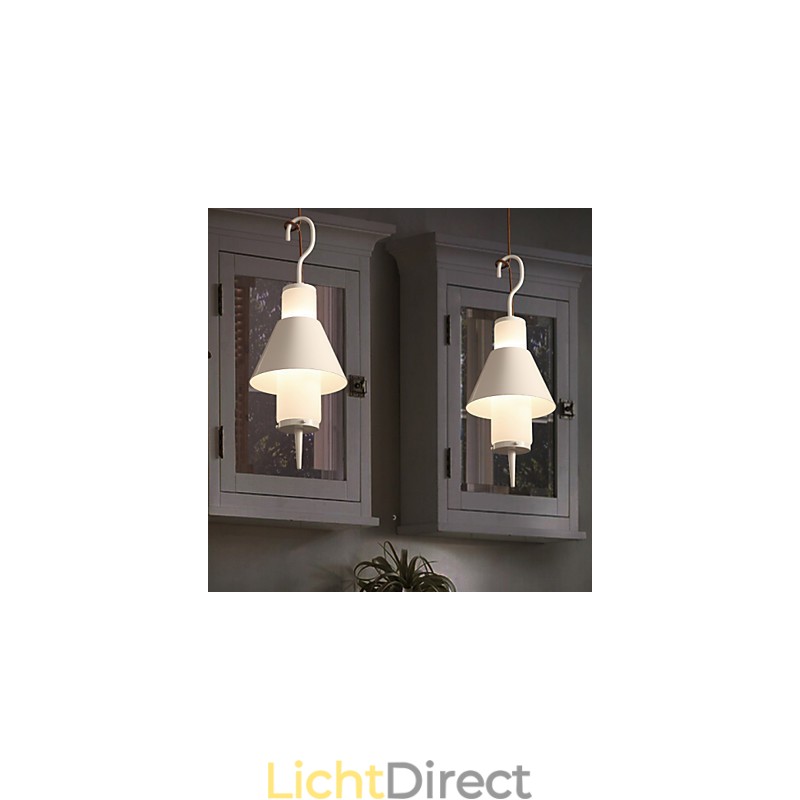 2-lichts mini-stijl moderne, eigentijdse metalen hanglamp