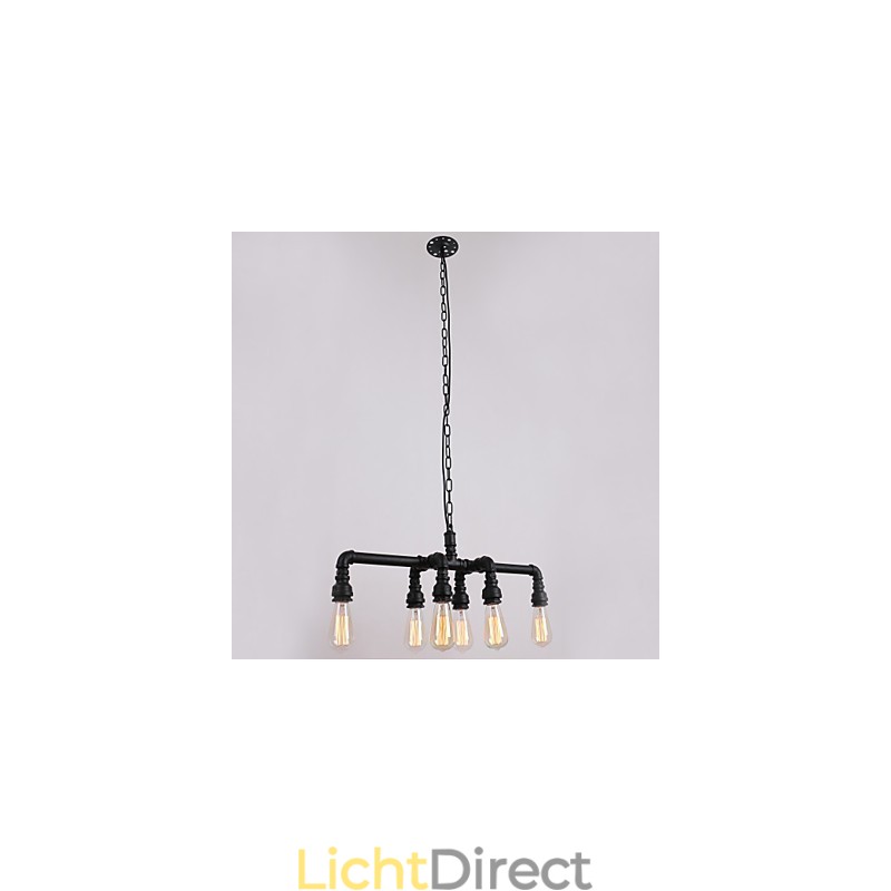 Waterpijp Retro Plating 6Licht Schilderij Hanger
