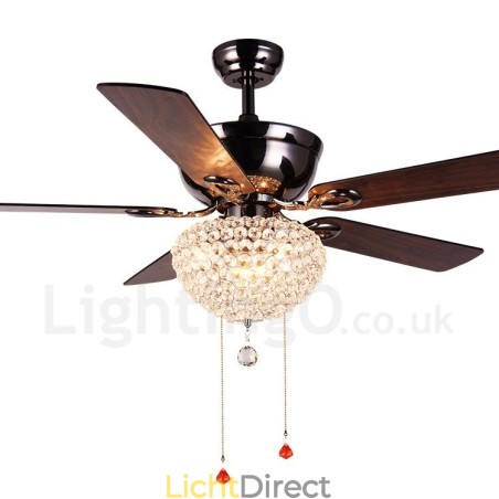 132CM (52") Amerikaanse stijl houten retro afstandsbediening plafondventilatorlamp met kristallen kap, dempende zuiver koperen motor 132CM (52") Amerikaanse stijl houten retro afstandsbediening plafondventilatorlamp met kristallen kap, dempende zuiver koperen motor