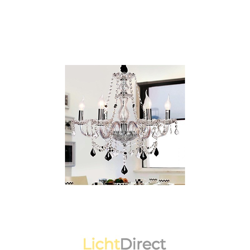 Kaars Uitgelicht Luxe 6-lichts kroonluchter