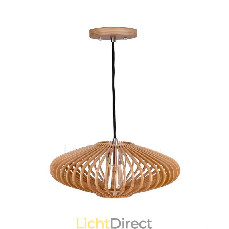 1 Licht Lantaarn Vintage Houten Kroonluchter Industriële Wind Loft Houten Lineaire Hanglamp