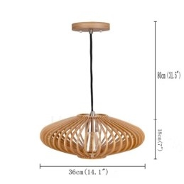 1 Licht Lantaarn Vintage Houten Kroonluchter Industriële Wind Loft Houten Lineaire Hanglamp