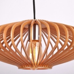 1 Licht Lantaarn Vintage Houten Kroonluchter Industriële Wind Loft Houten Lineaire Hanglamp