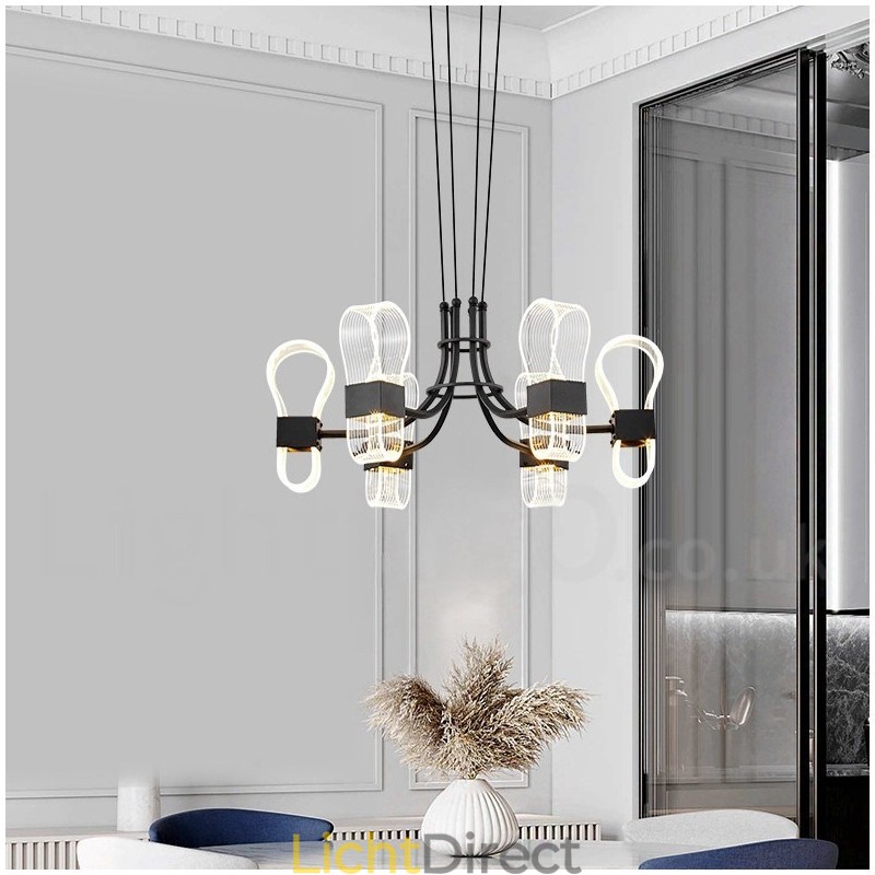 6-lichts Nordic Post Modern Design kroonluchter met acryl kappen