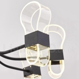 6-lichts Nordic Post Modern Design kroonluchter met acryl kappen