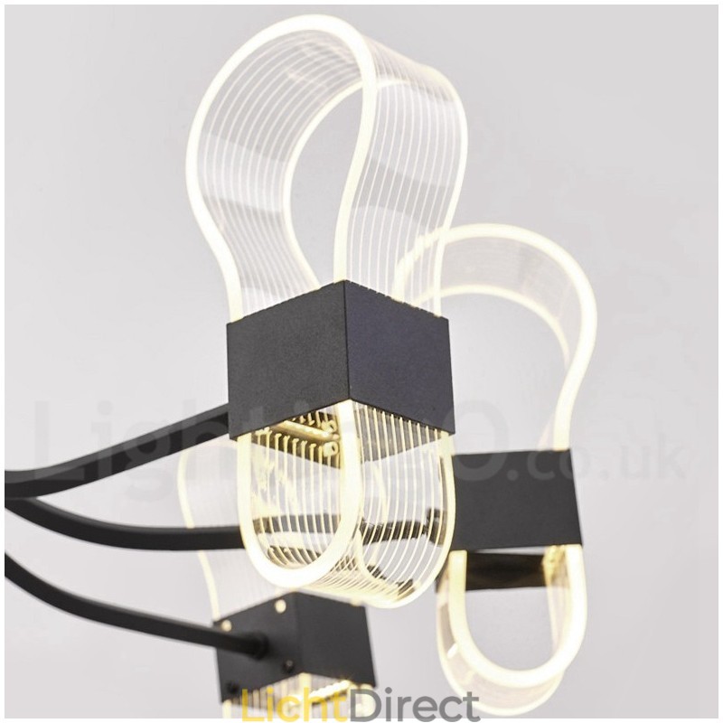 6-lichts Nordic Post Modern Design kroonluchter met acryl kappen