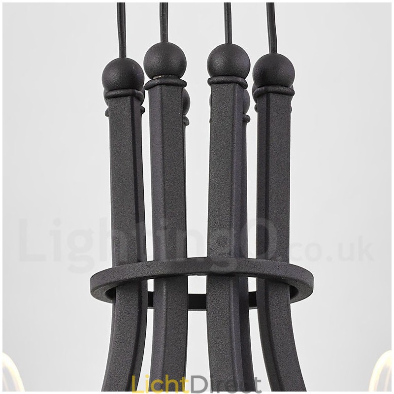 6-lichts Nordic Post Modern Design kroonluchter met acryl kappen