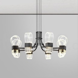 8-lichts Nordic Post Modern 2021 Design Kroonluchter met Acrylkappen
