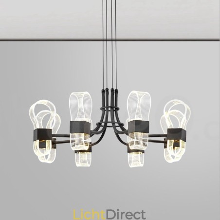 8-lichts Nordic Post Modern 2021 Design Kroonluchter met Acrylkappen 8-lichts Nordic Post Modern 2021 Design Kroonluchter met Acrylkappen