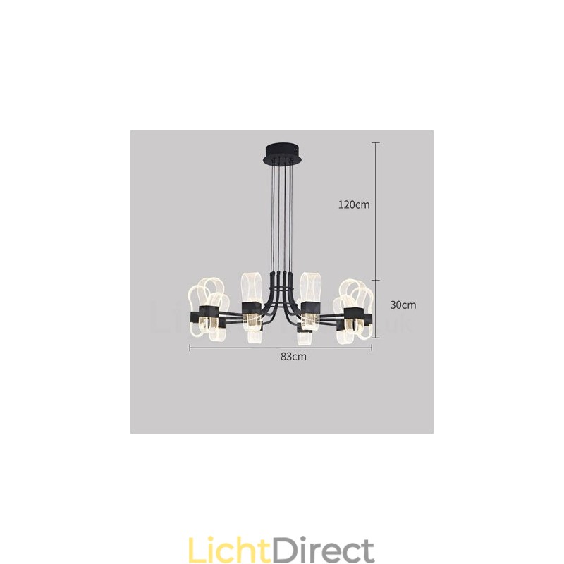 10-lichts Nordic Post Modern 2021 Design Kroonluchter met Acrylkappen